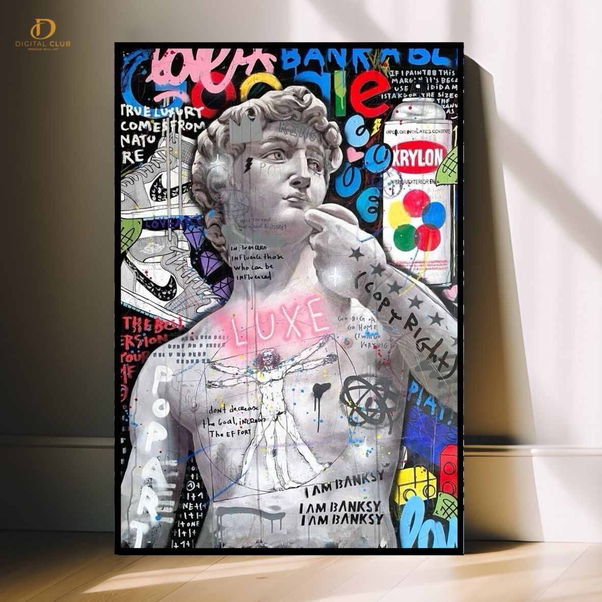 Bansky Statue - Pop Art - Premium Wall Art