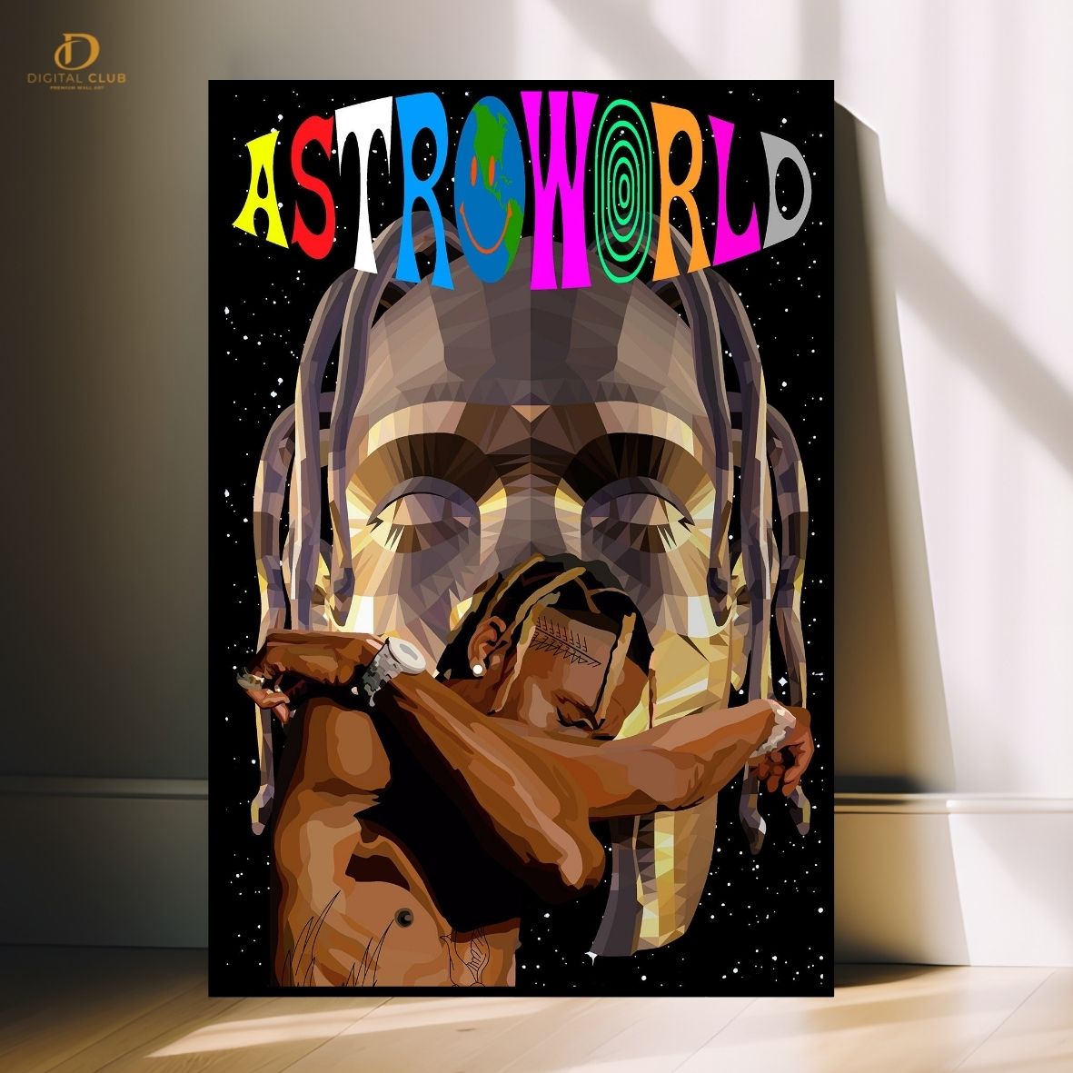 Travis Scott "ASTROWORLD" -Music Artist- Premium Wall Art