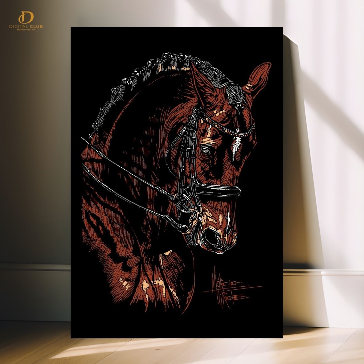 Horse Artwork 2- Animal-Premium Wall Art