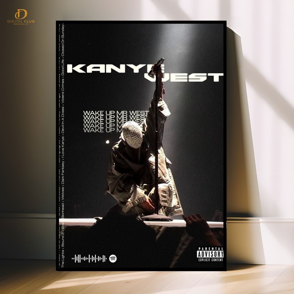 Kanye West Graphic - Music Artist - Premium Wall Art