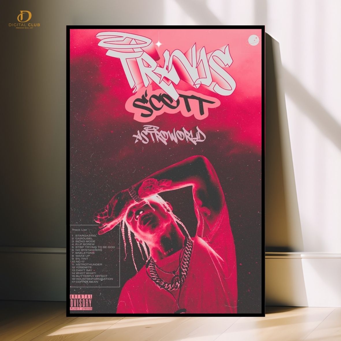 Travis Scott 12 -Music Artist- Premium Wall Art