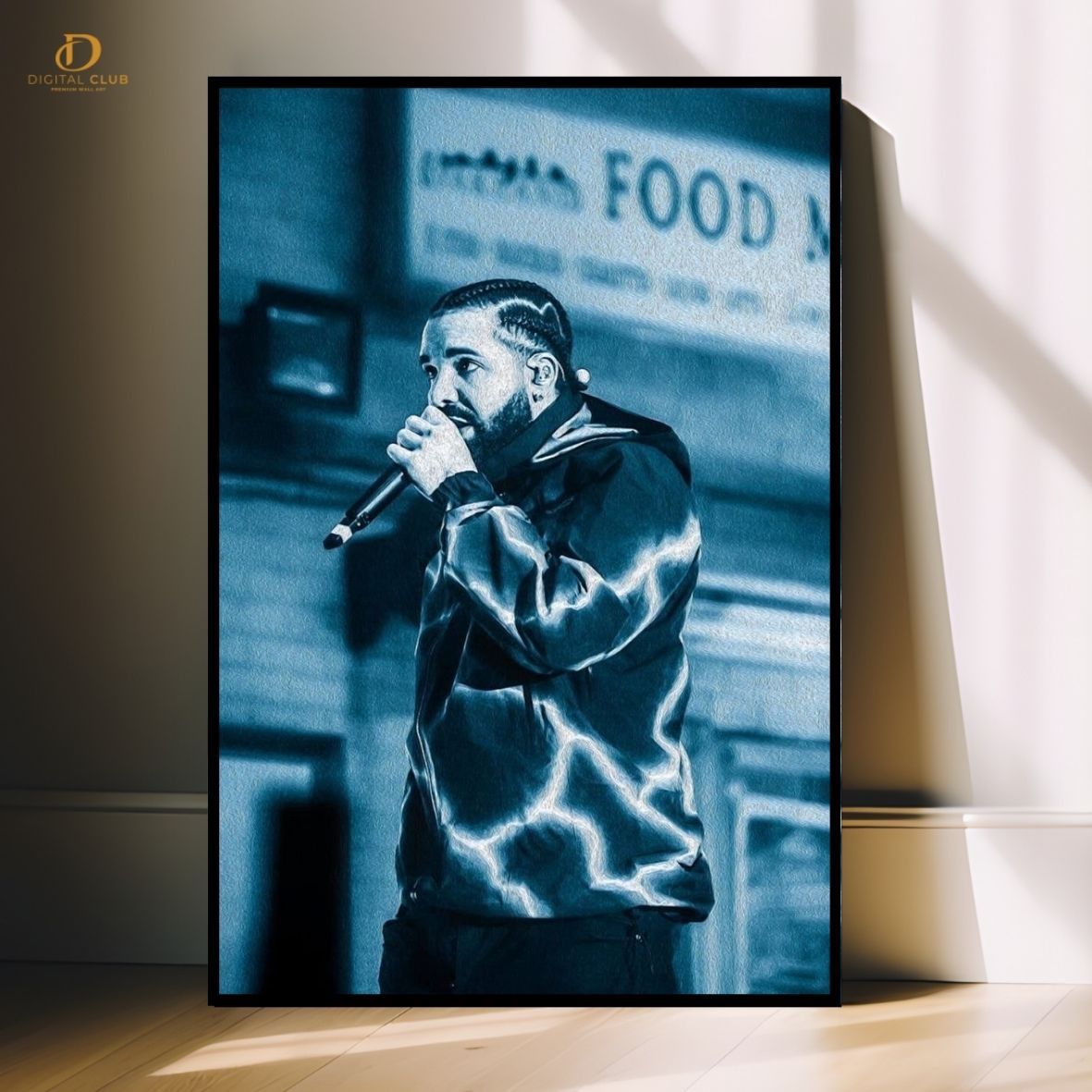 Drake Graham Singing - Music- Premium Wall Art