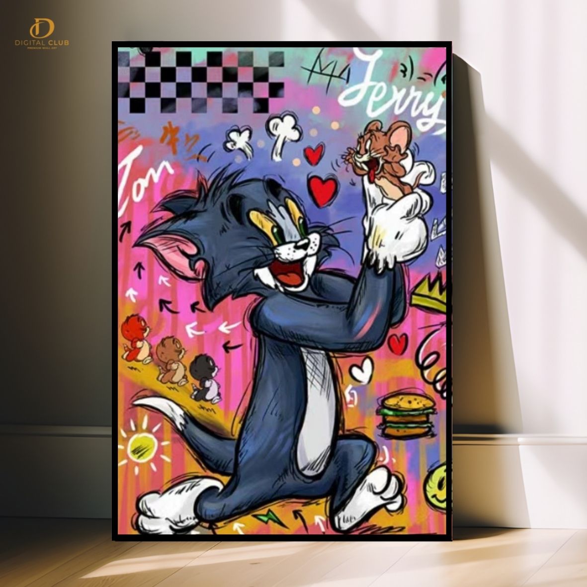 Tom and Jerry - Pop Art - Premium Wall Art
