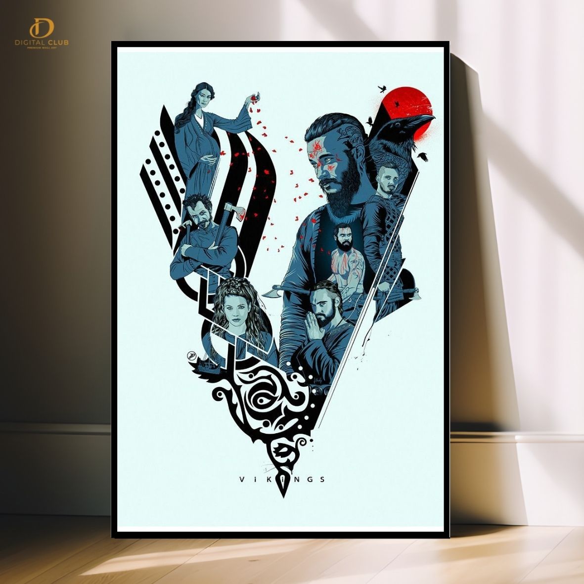 Vikings Poster - Movie- Premium Wall Art