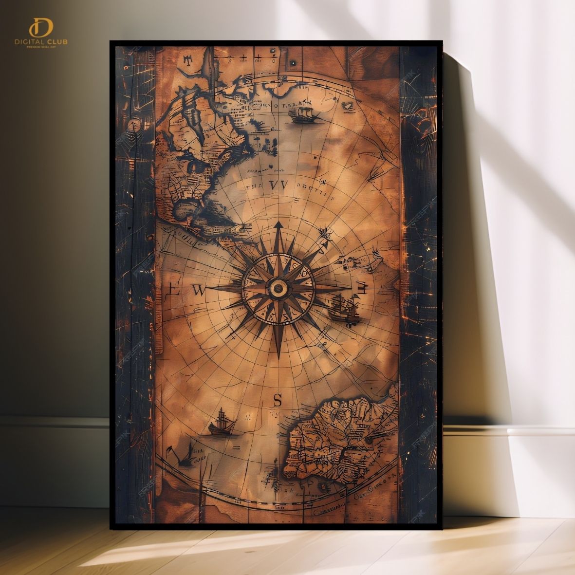 World Map 2- Premium Wall Art - Art Digital Club