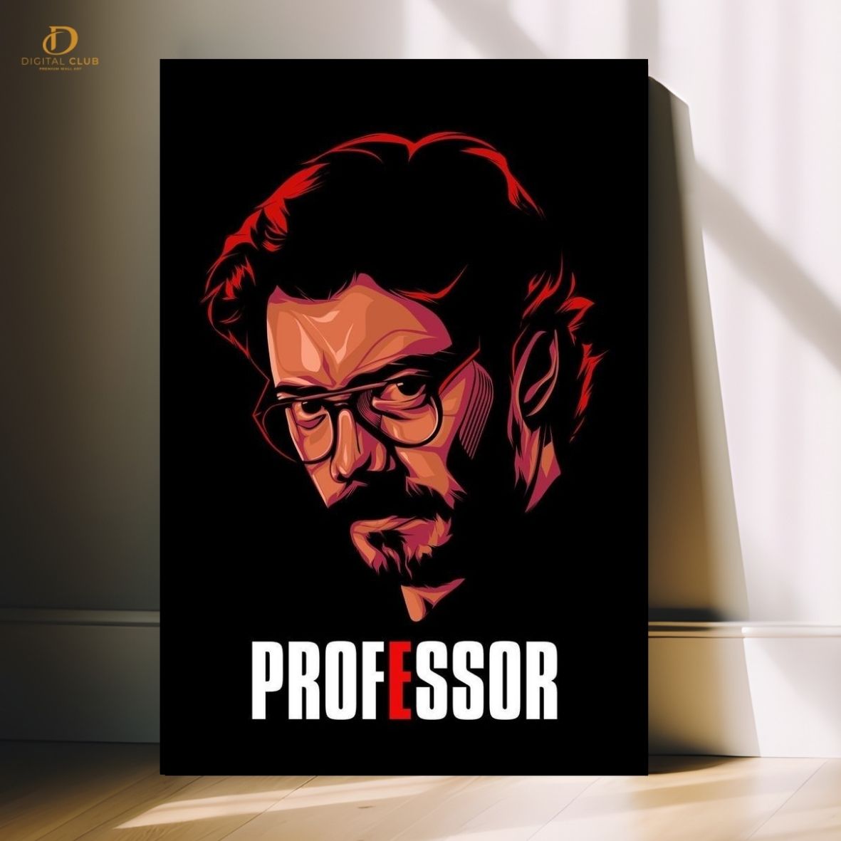 MONEY HEIST PROFESSOR - MOVIE- Premium Wall Art
