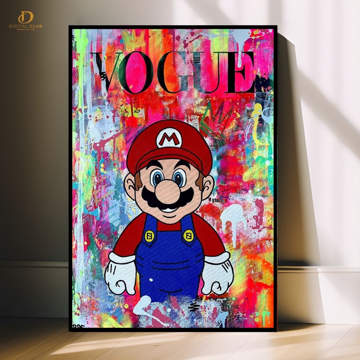 Mario Vogue- Pop Art- Premium Wall Art - Art Digital Club