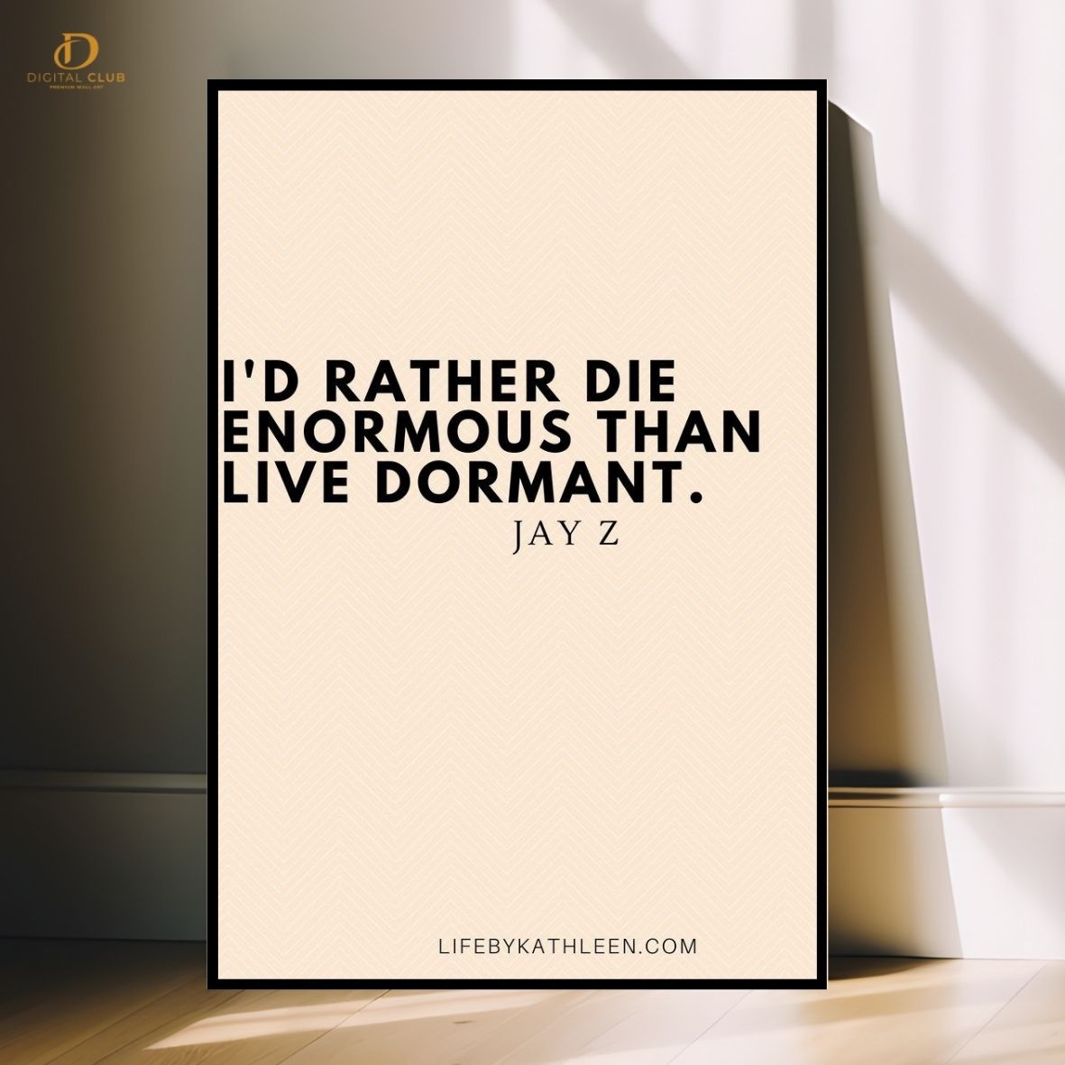 Jay Z "Quote 2" - Music Artist - Premium Wall Art