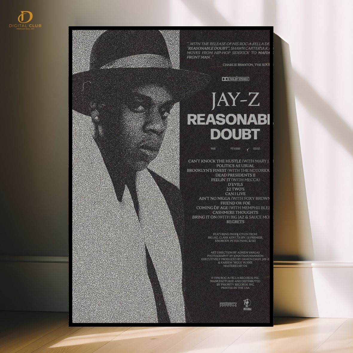 Jay z 3 - Music Artist - Premium Wall Art