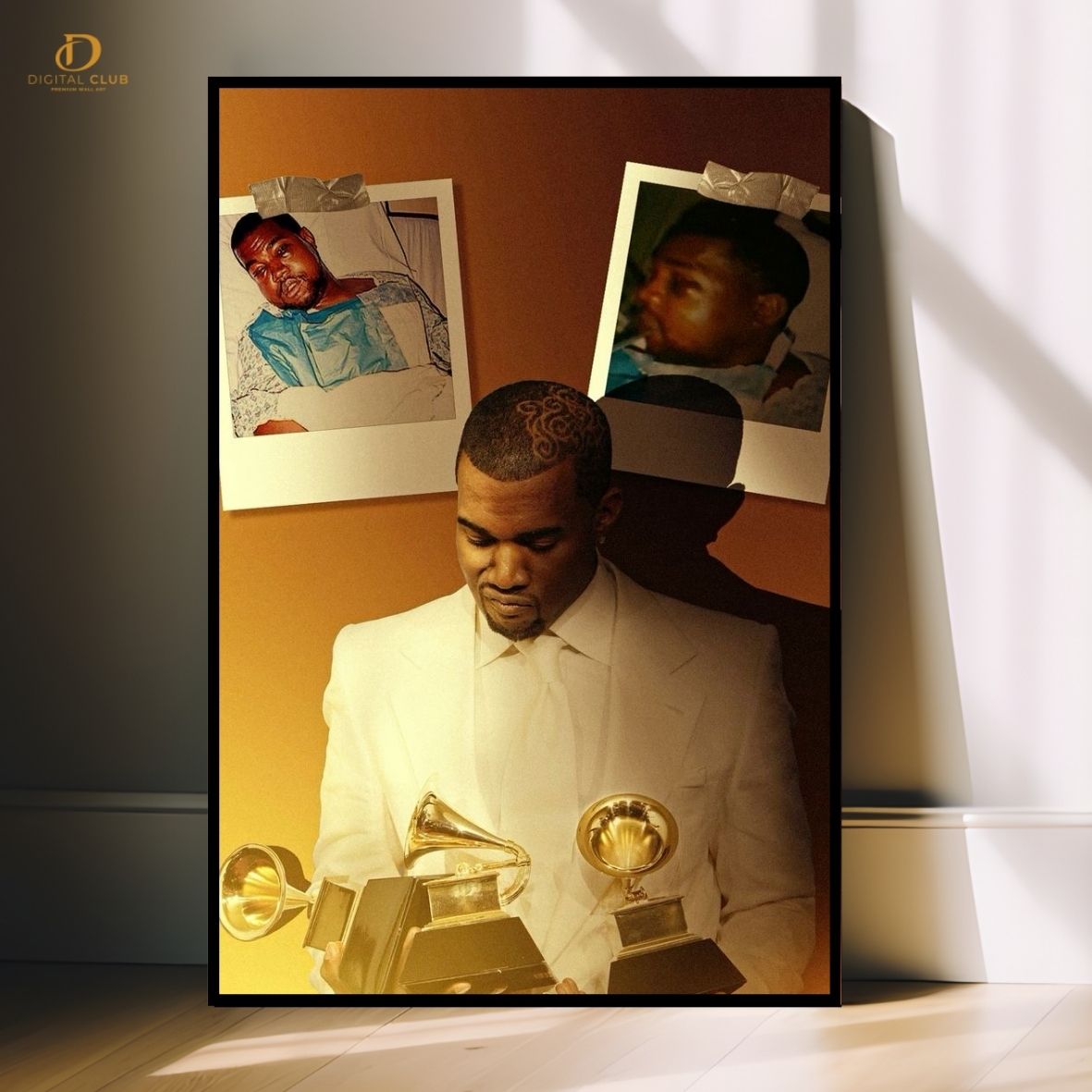 Kanye West Grammy - Music Artist- Premium Wall Art