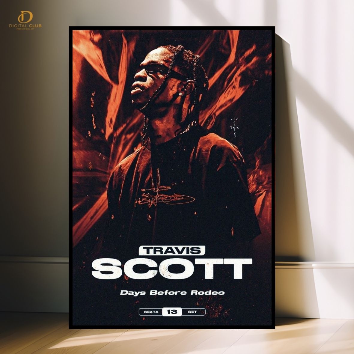 Travis Scott Graphic Art -Music Artist- Premium Wall Art