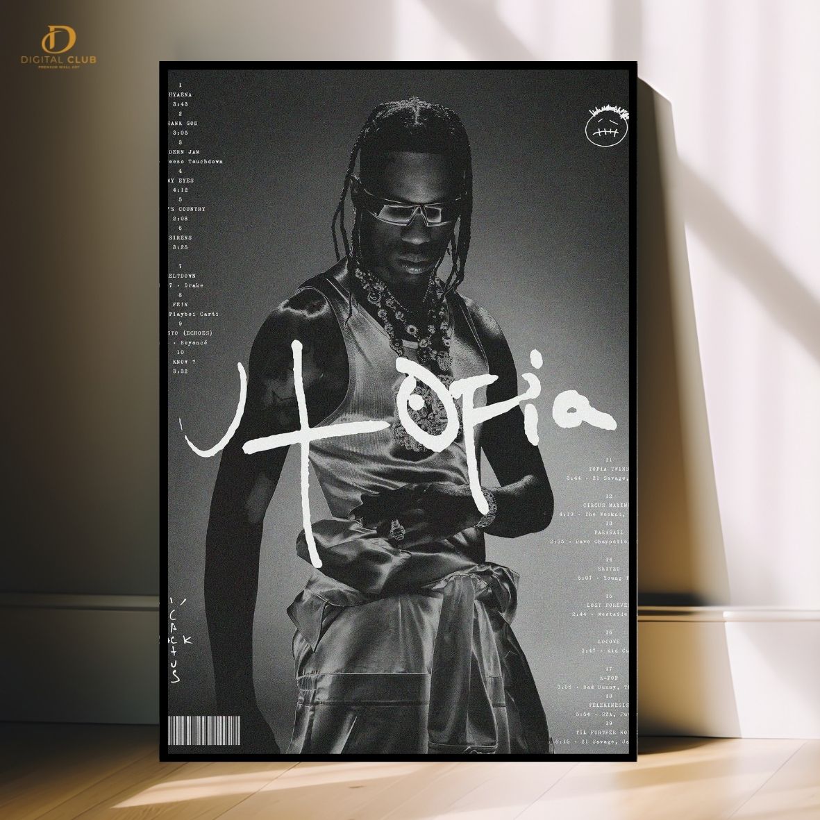 Travis Scott 13 -Music Artist- Premium Wall Art