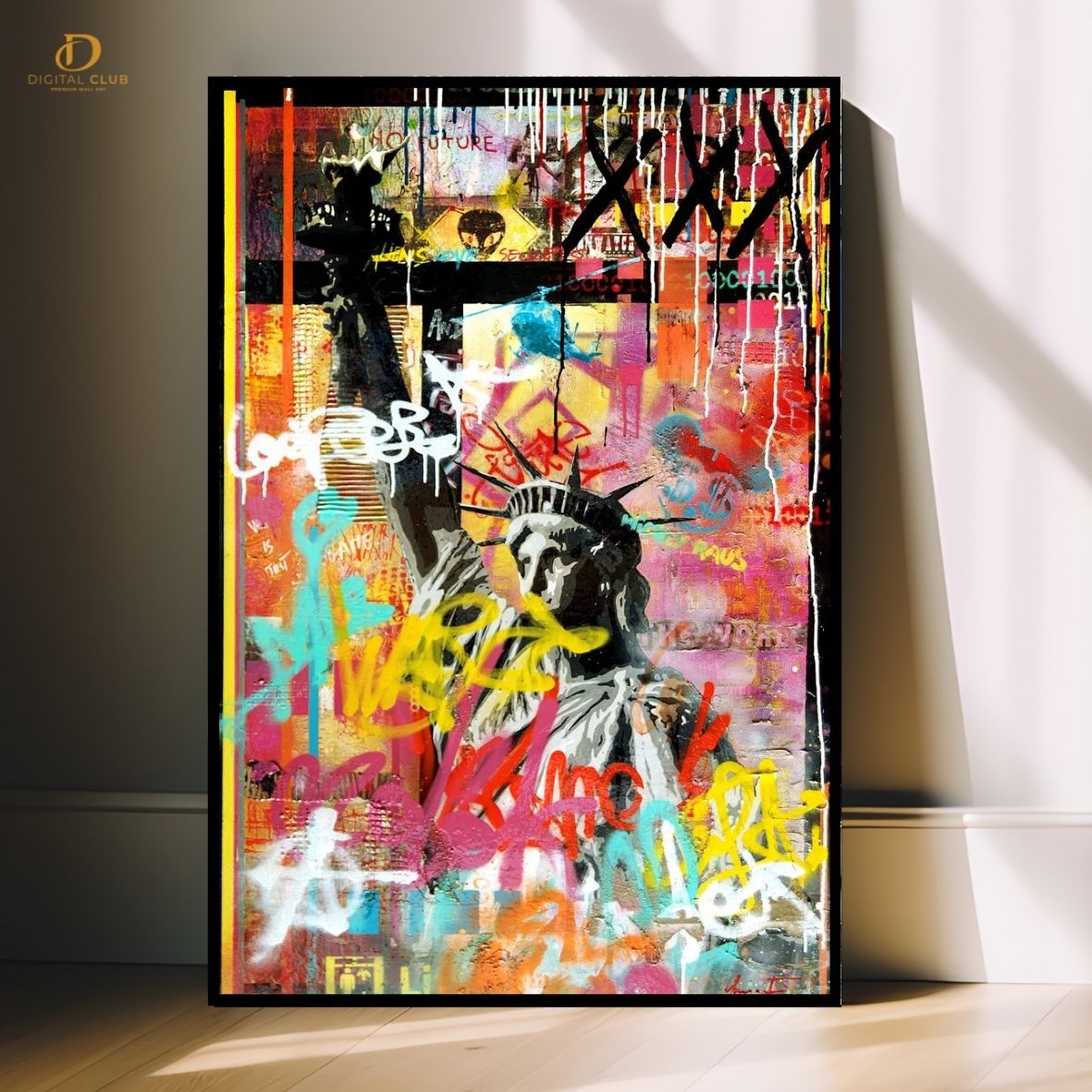 Tableau Liberty - Pop Art - Premium Wall Art