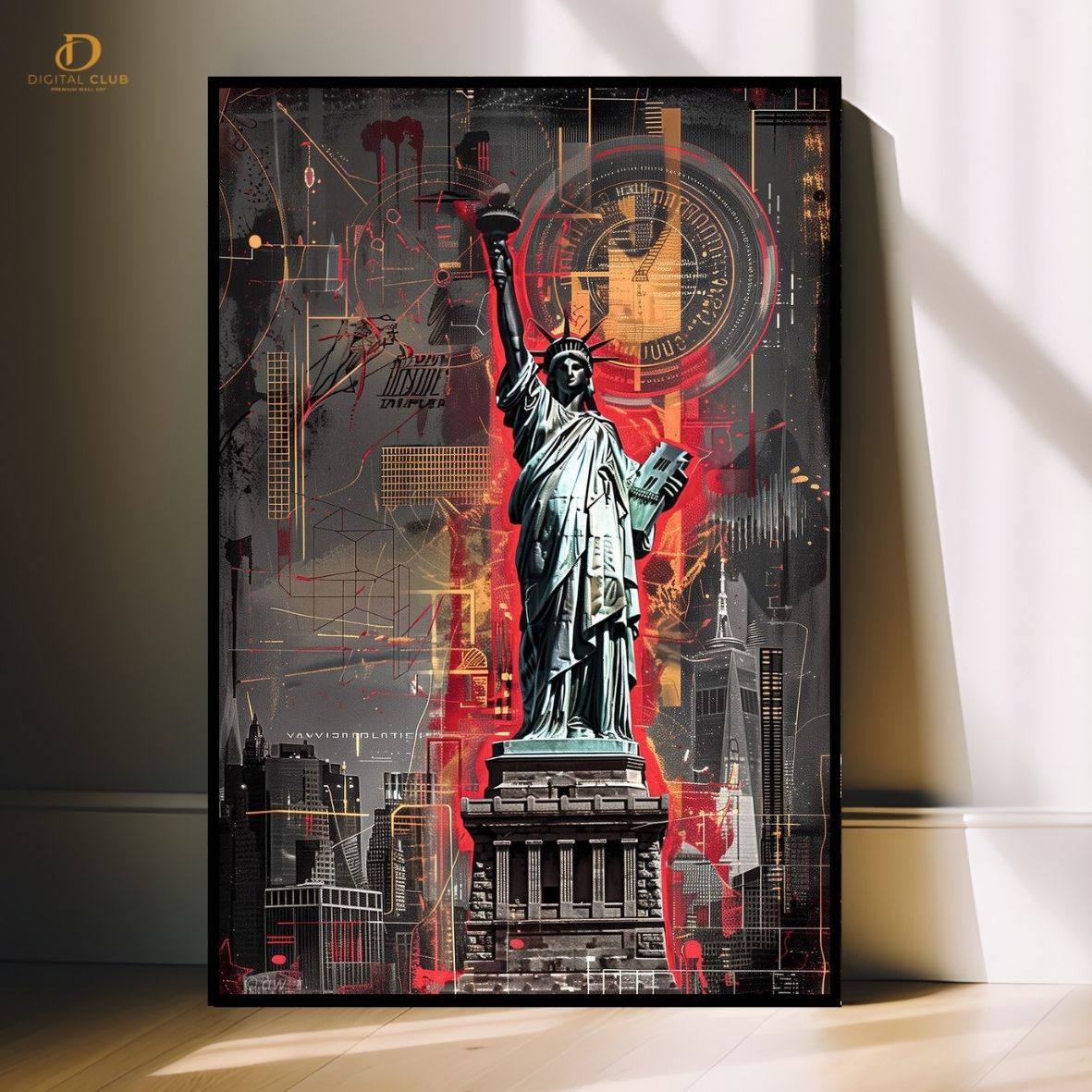 Statue of Liberty - Pop Art - Premium Wall Art