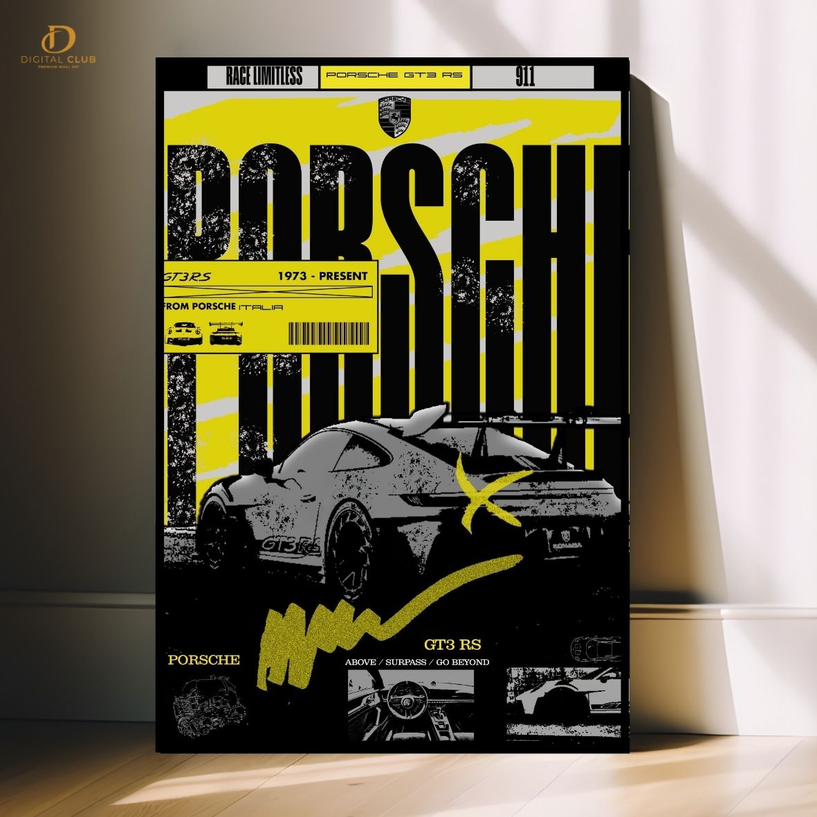 Porsche Graphic - Cars - Premium Wall Art
