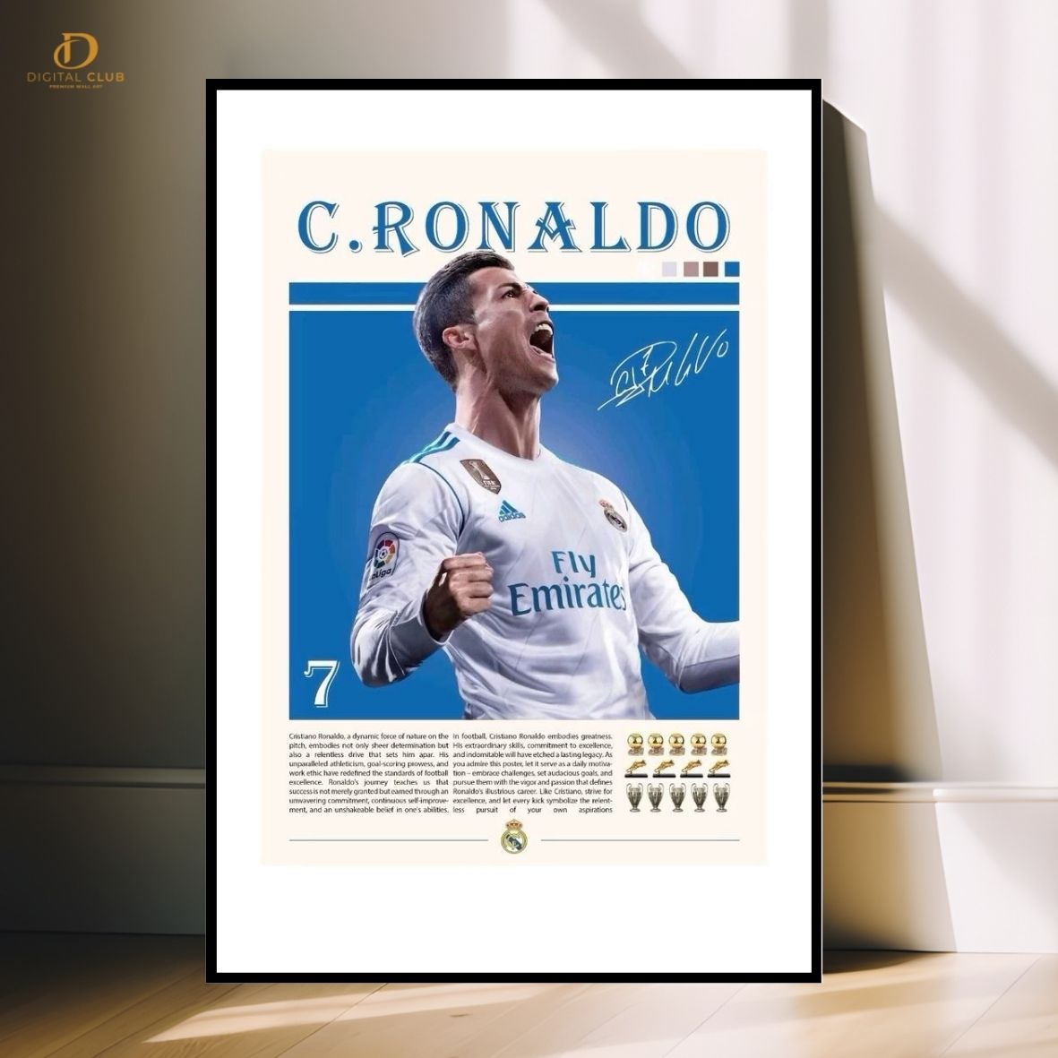 Ronaldo Signed Artwork 2- Football -Premium Wall Art