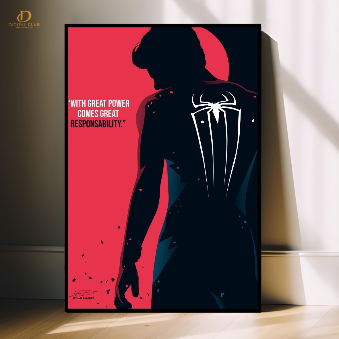 Spiderman Quote - Movie- Premium Wall Art