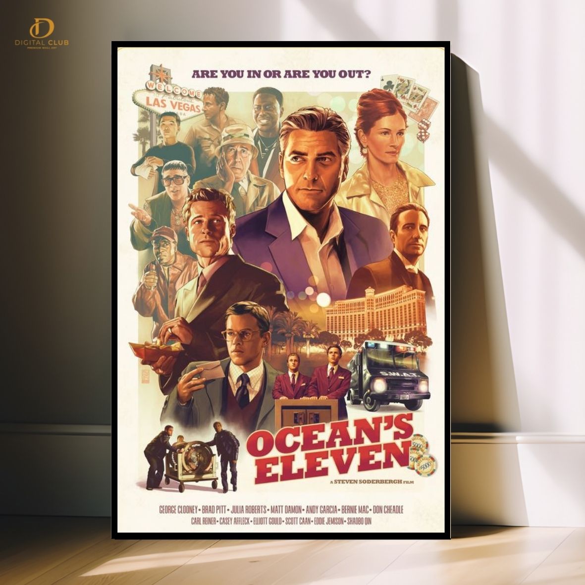 Ocean Eleven - Movie- Premium Wall Art - Art Digital Club