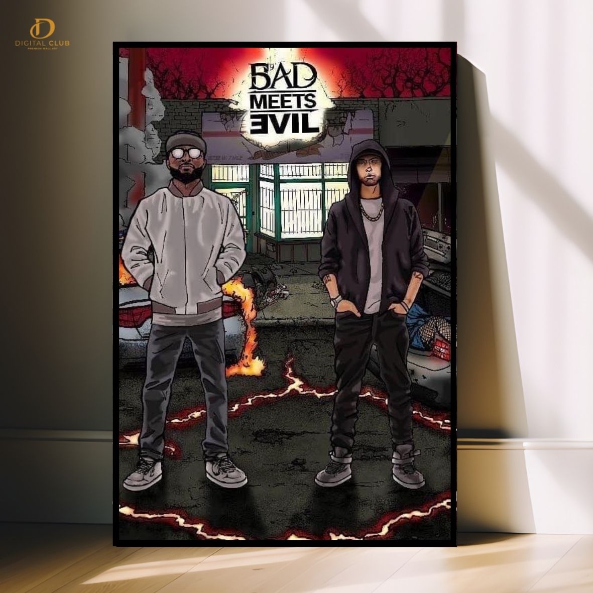 Eminem " Bad Meets Evil" - Music Artist- Premium Wall Art