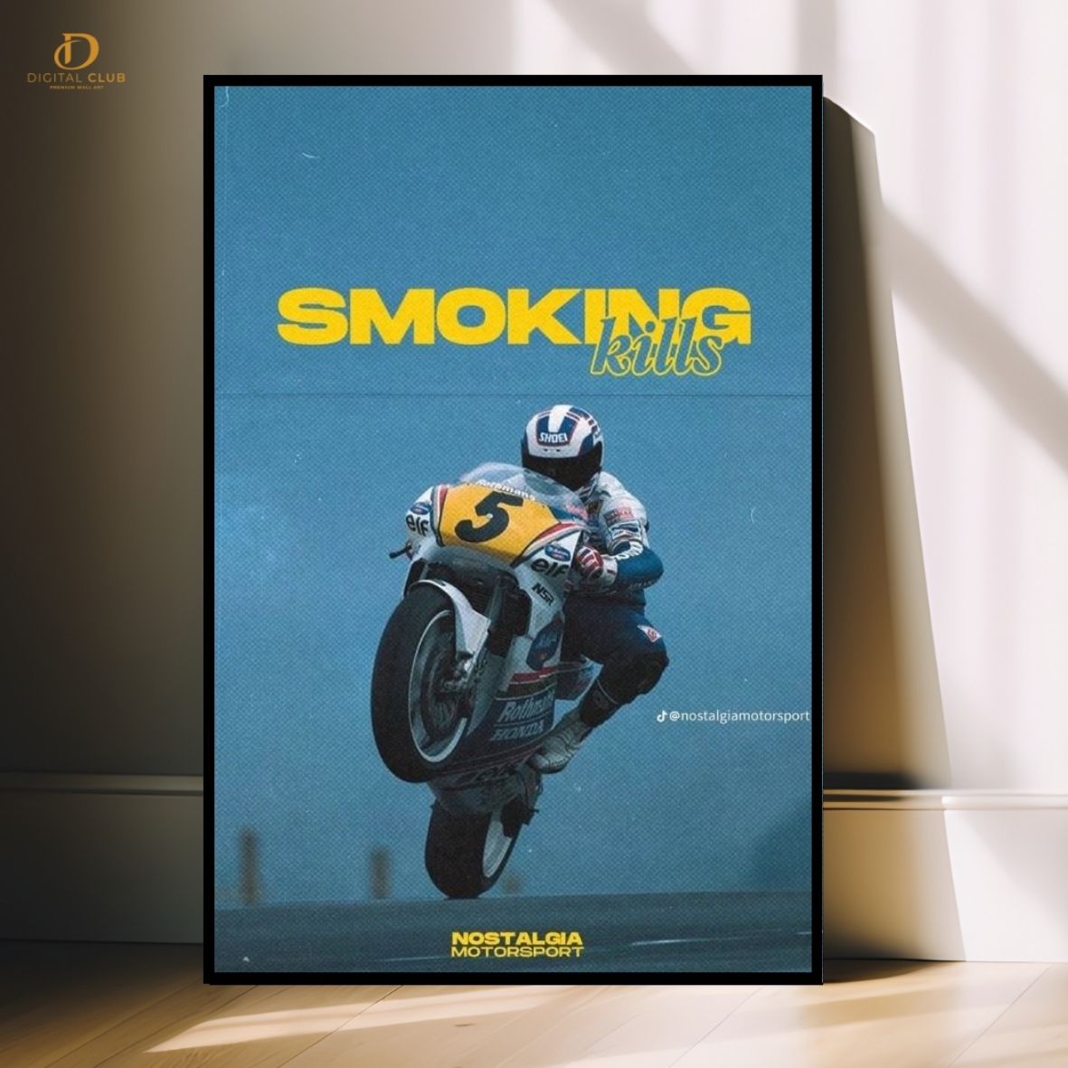 Smoking Kills -Moto GP- Premium Wall Art - Art Digital Club