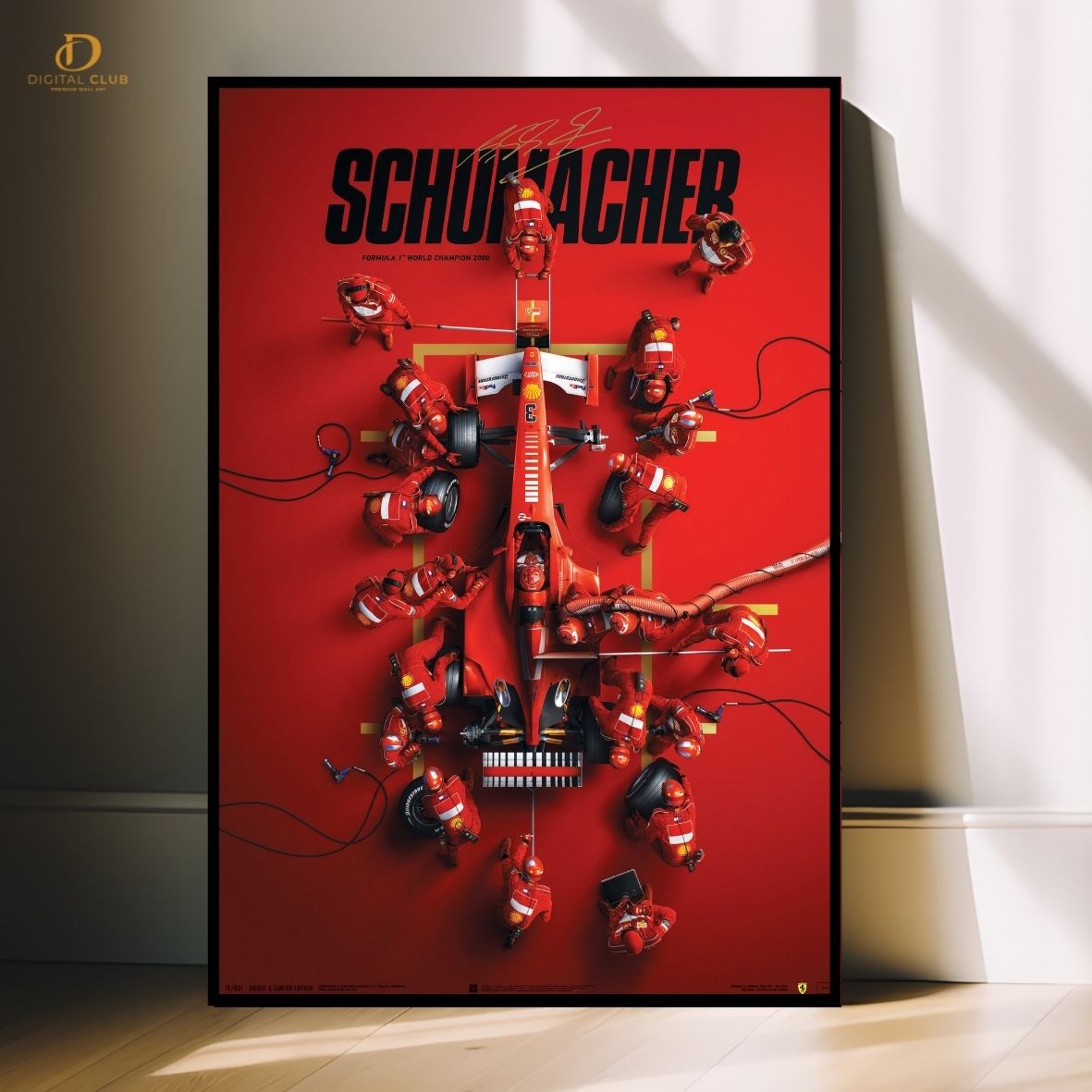 Schumacher- F1 Car - Premium Wall Art