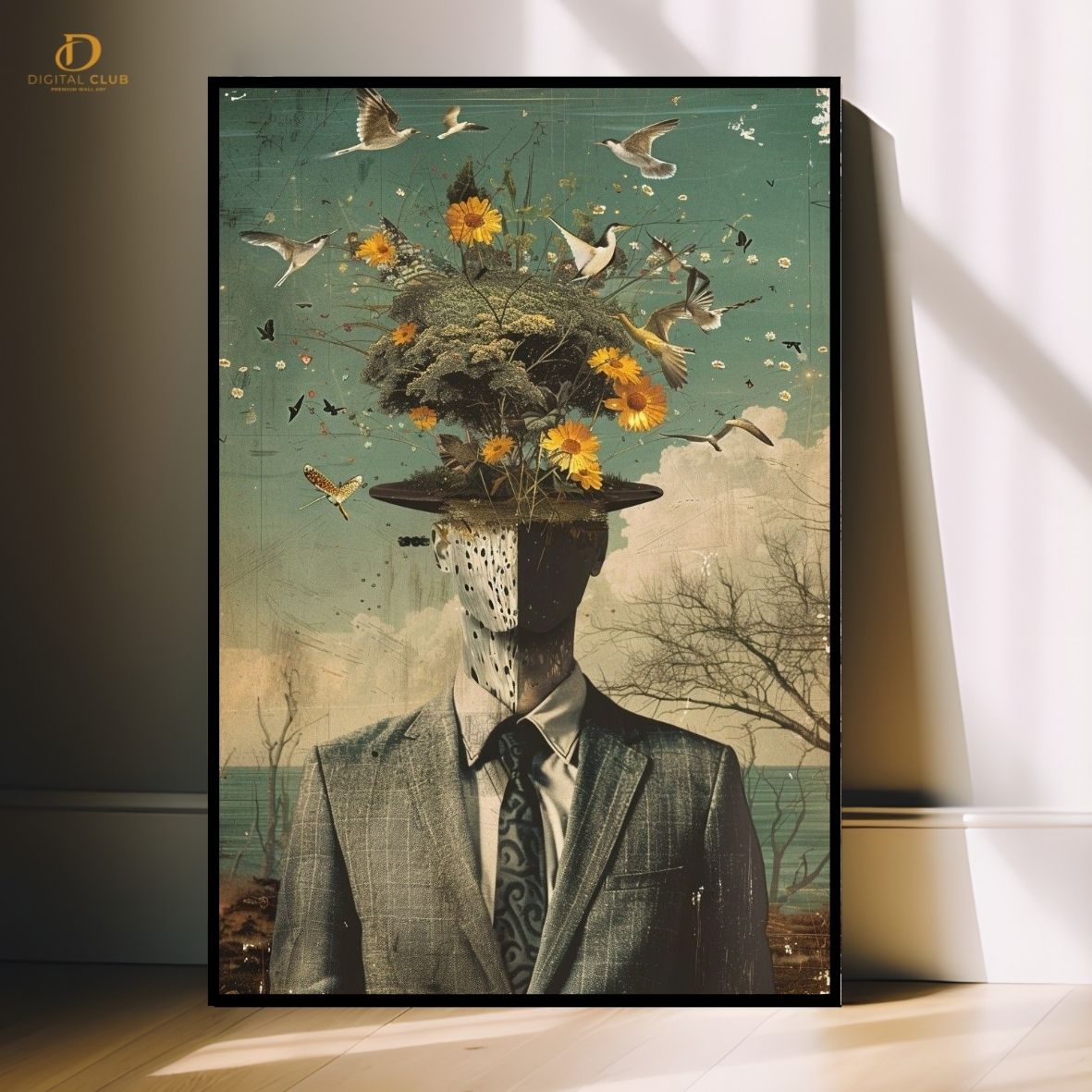 Man With Dreams -Vintage- Premium Wall Art - Art Digital Club