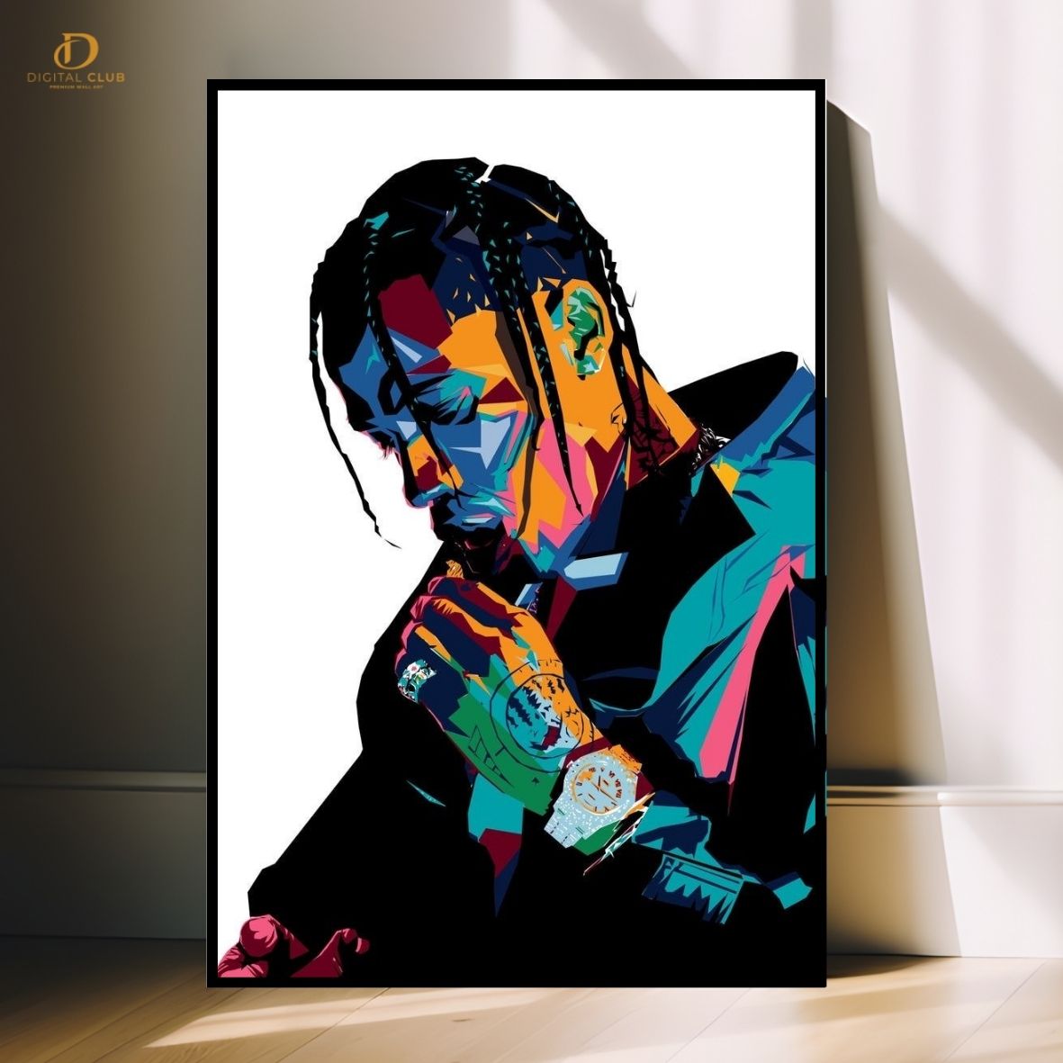 Travis Scott "Vector Art" -Music Artist- Premium Wall Art