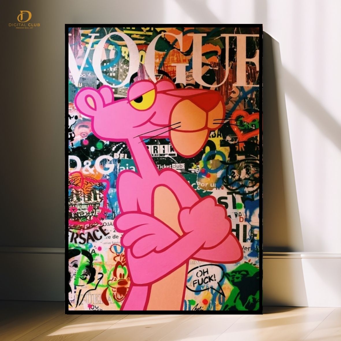 Pink Panther Vogue- Pop Art - Premium Wall Art