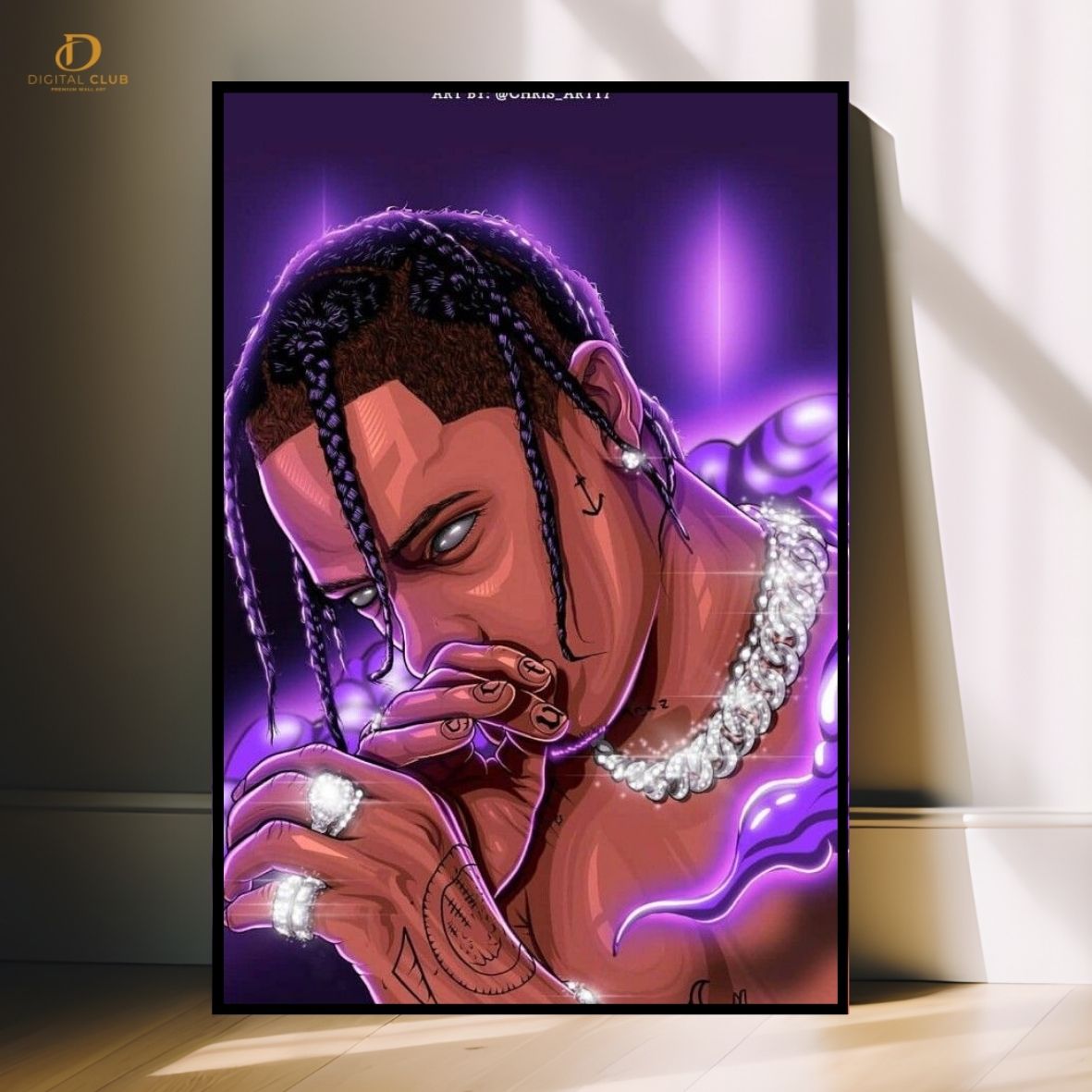 Travis Scott 10 -Music Artist- Premium Wall Art