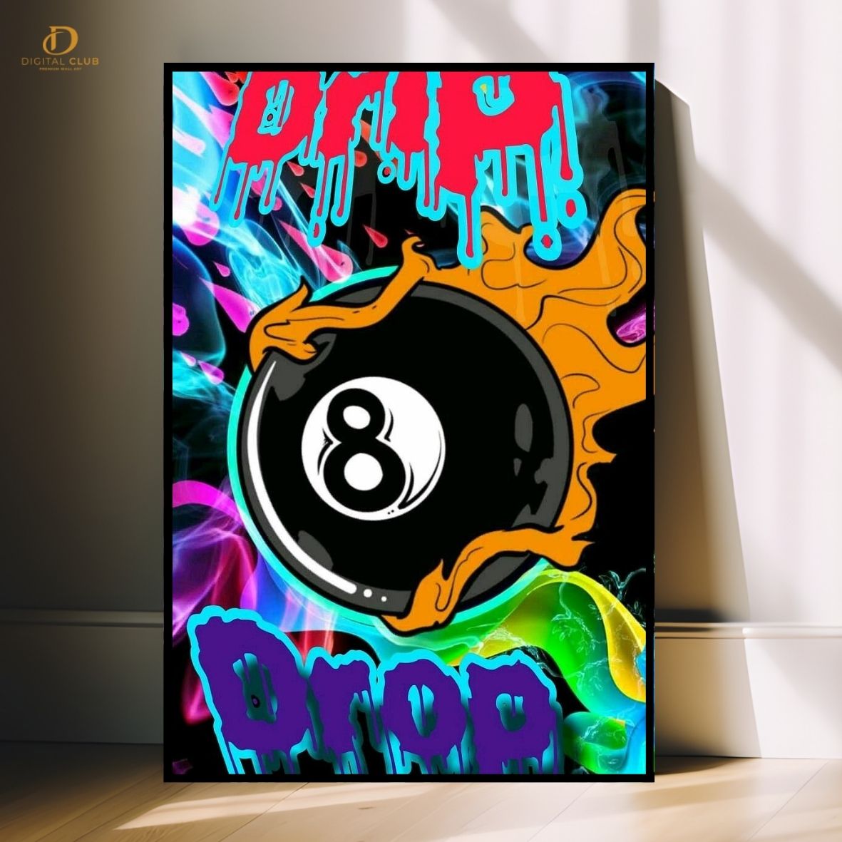 8 Ball Artwork- Snooker -Premium Wall Art