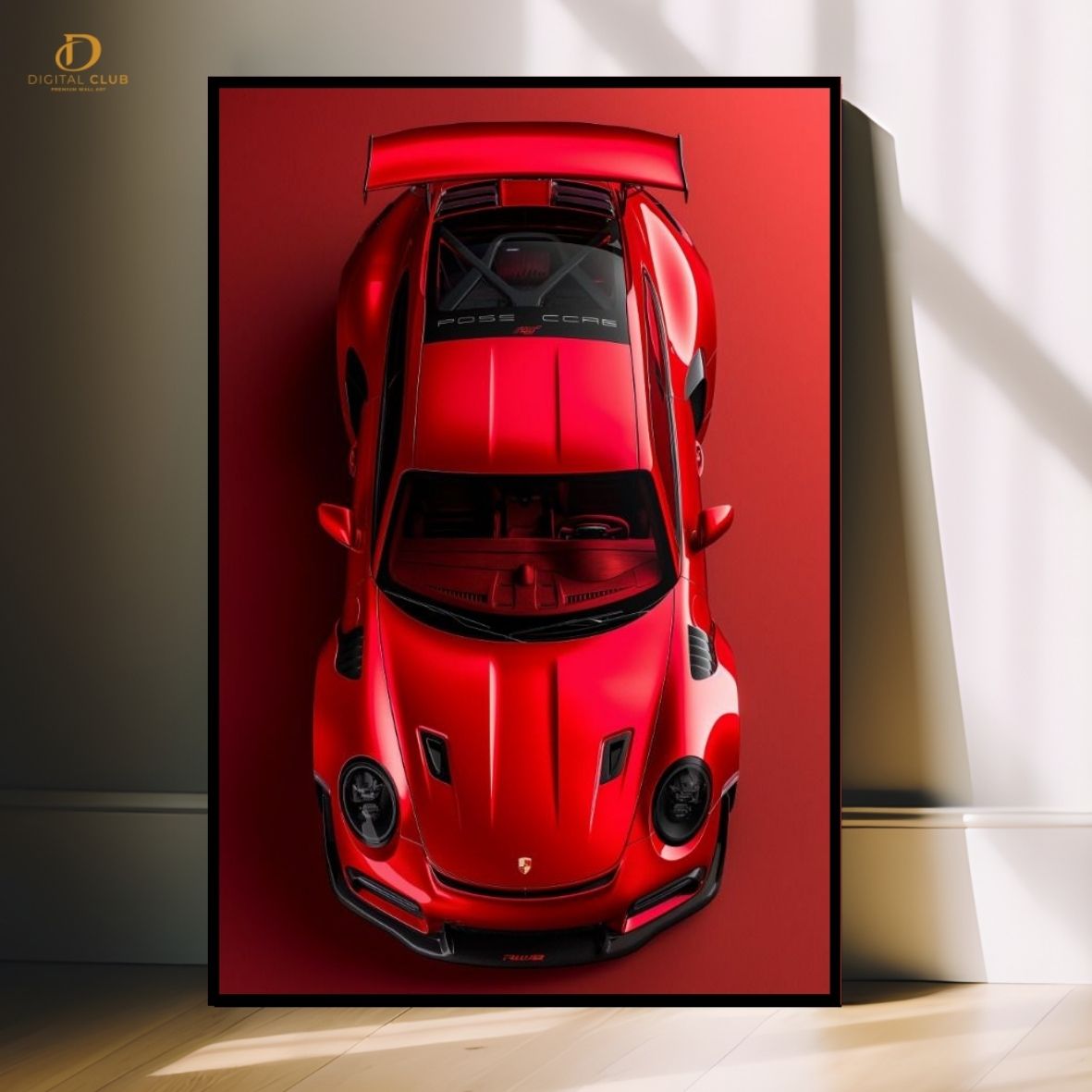 Red Porsche - Cars - Premium Wall Art