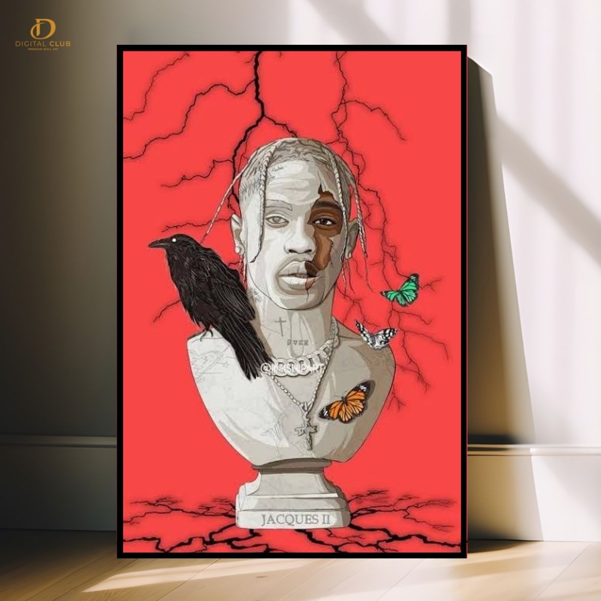 Travis Scott 5 "Vector" -Music Artist- Premium Wall Art