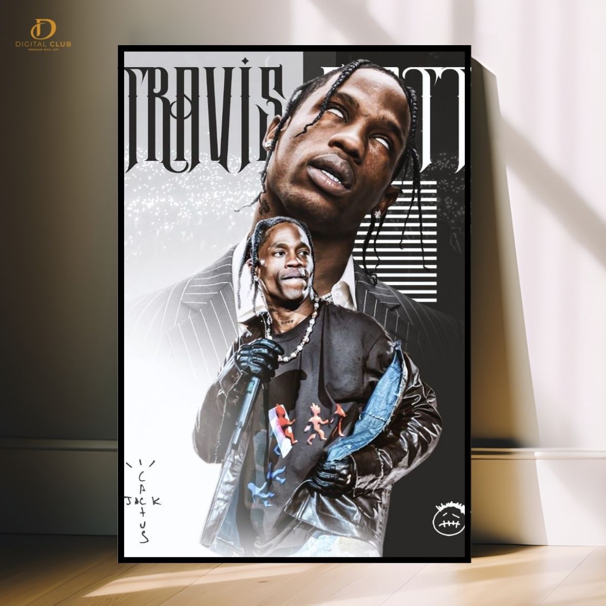 Travis Scott 11 -Music Artist- Premium Wall Art