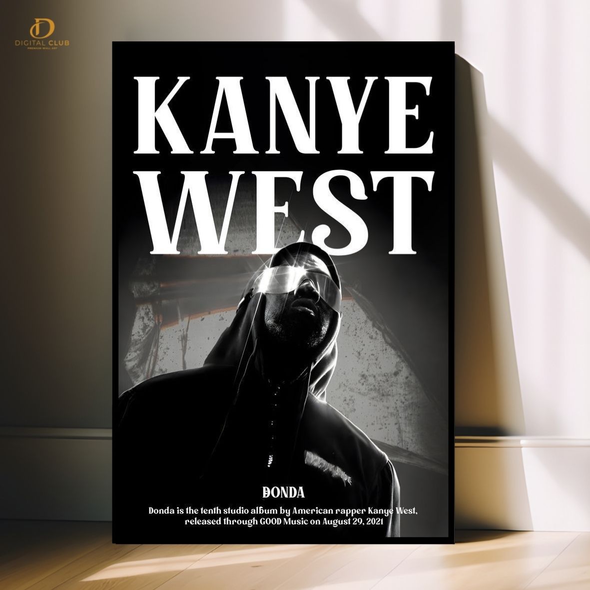 Kanye West Graphic- Music Artist- Premium Wall Art