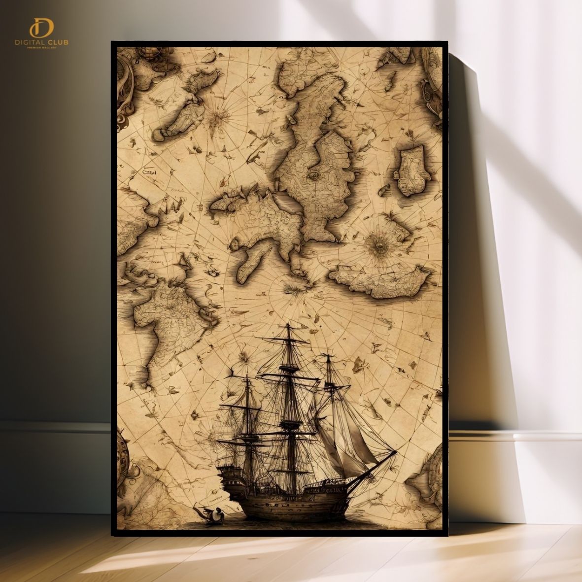 Pirate Map - Premium Wall Art - Art Digital Club