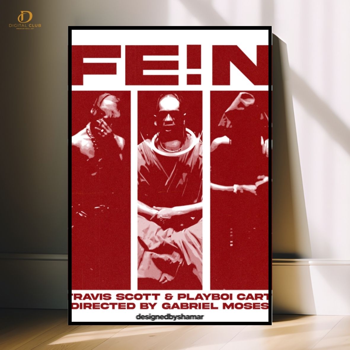 Travis Scott "FEIN 2" -Music Artist- Premium Wall Art