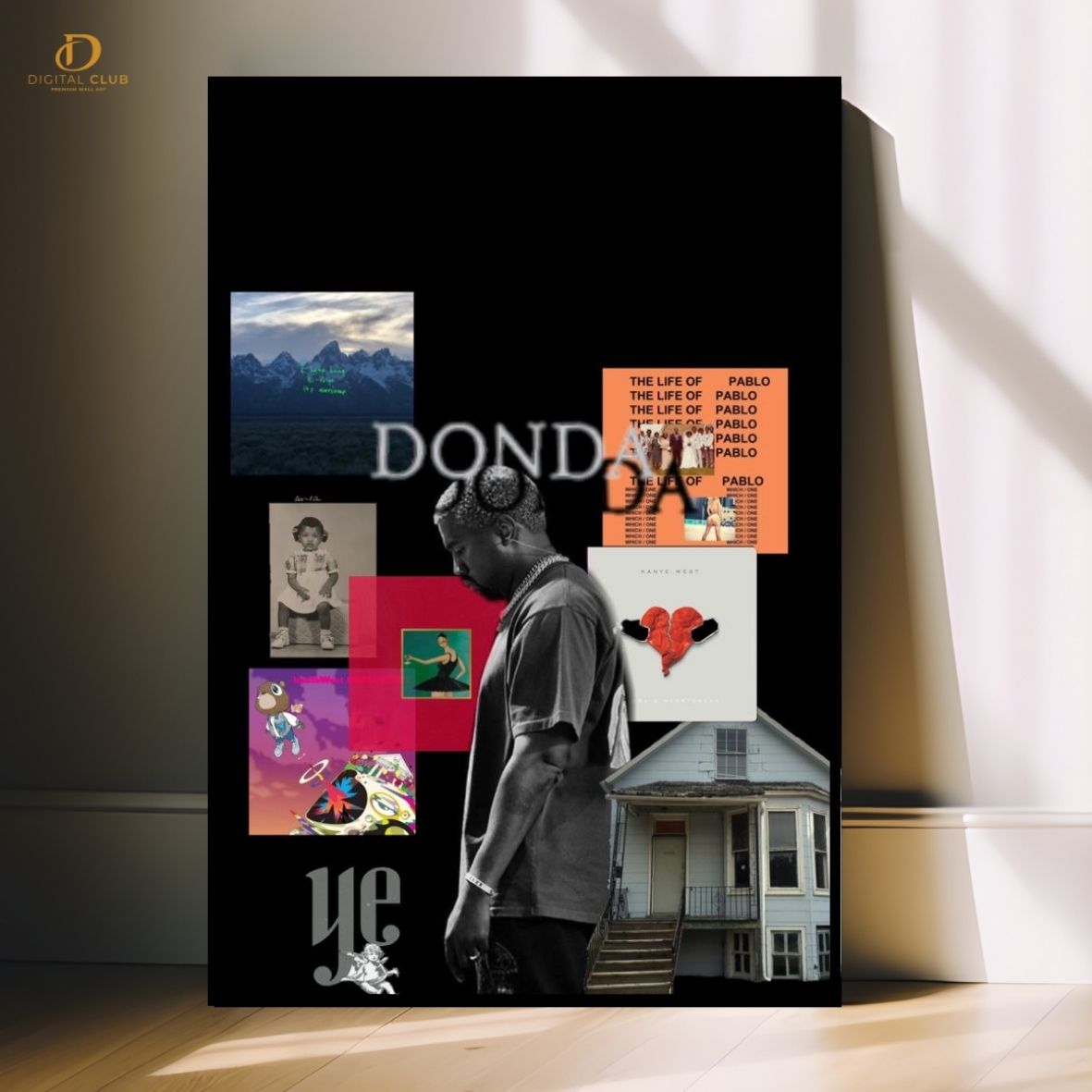 Kanye West " DONDA "- Music Artist- Premium Wall Art