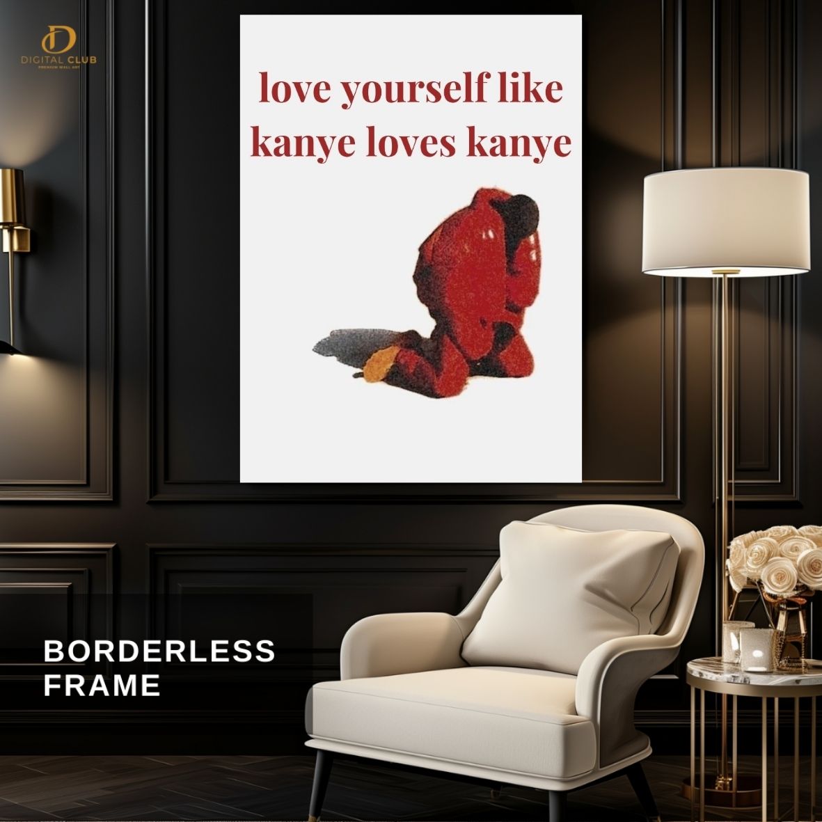Kanye West "Quote 2"- Music Artist- Premium Wall Art