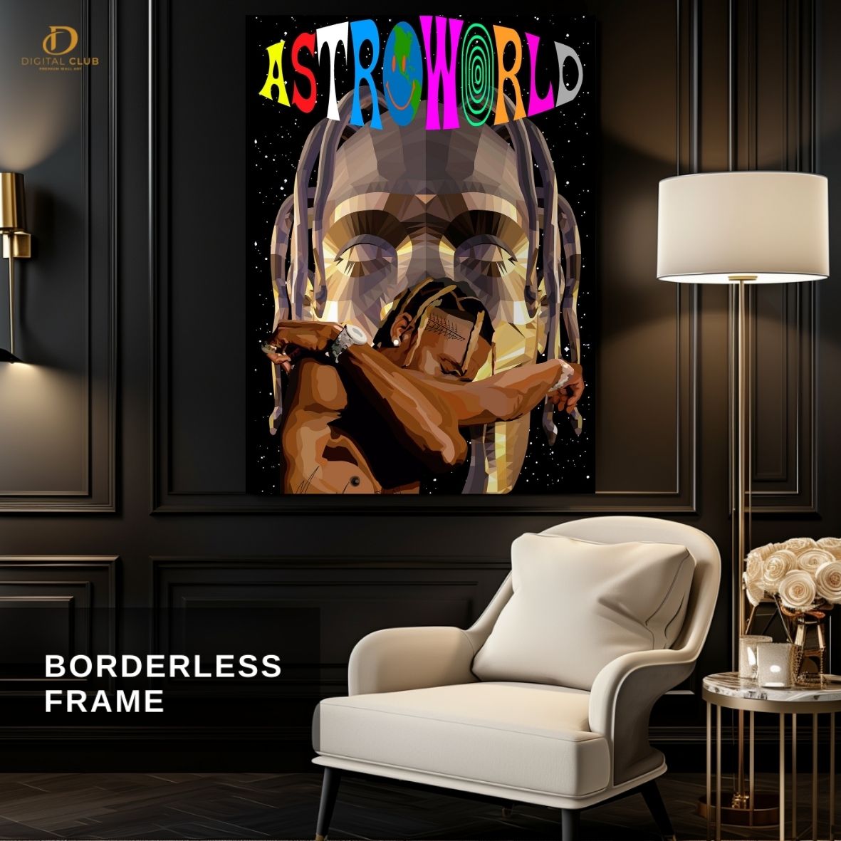 Travis Scott "ASTROWORLD" -Music Artist- Premium Wall Art
