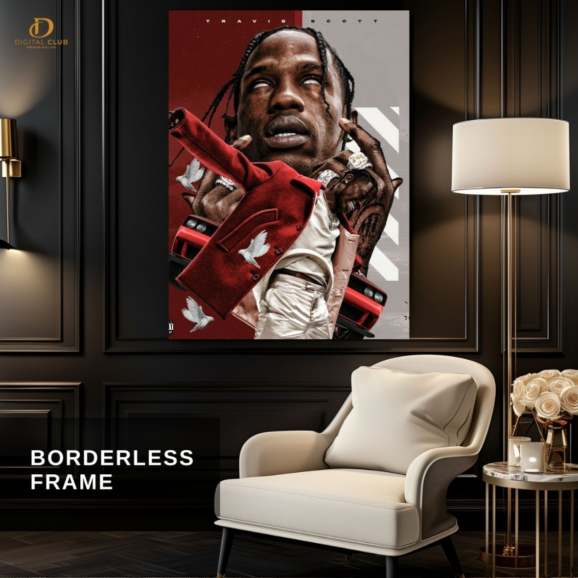 Travis Scott 8 -Music Artist- Premium Wall Art
