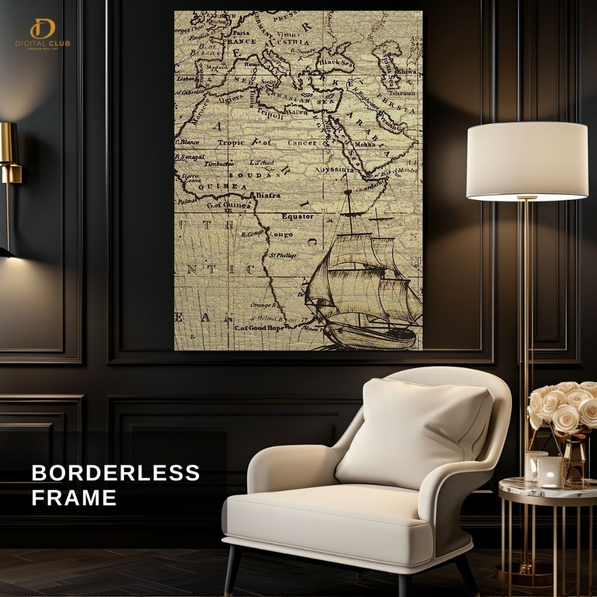 Pirate Map 2- Premium Wall Art - Art Digital Club