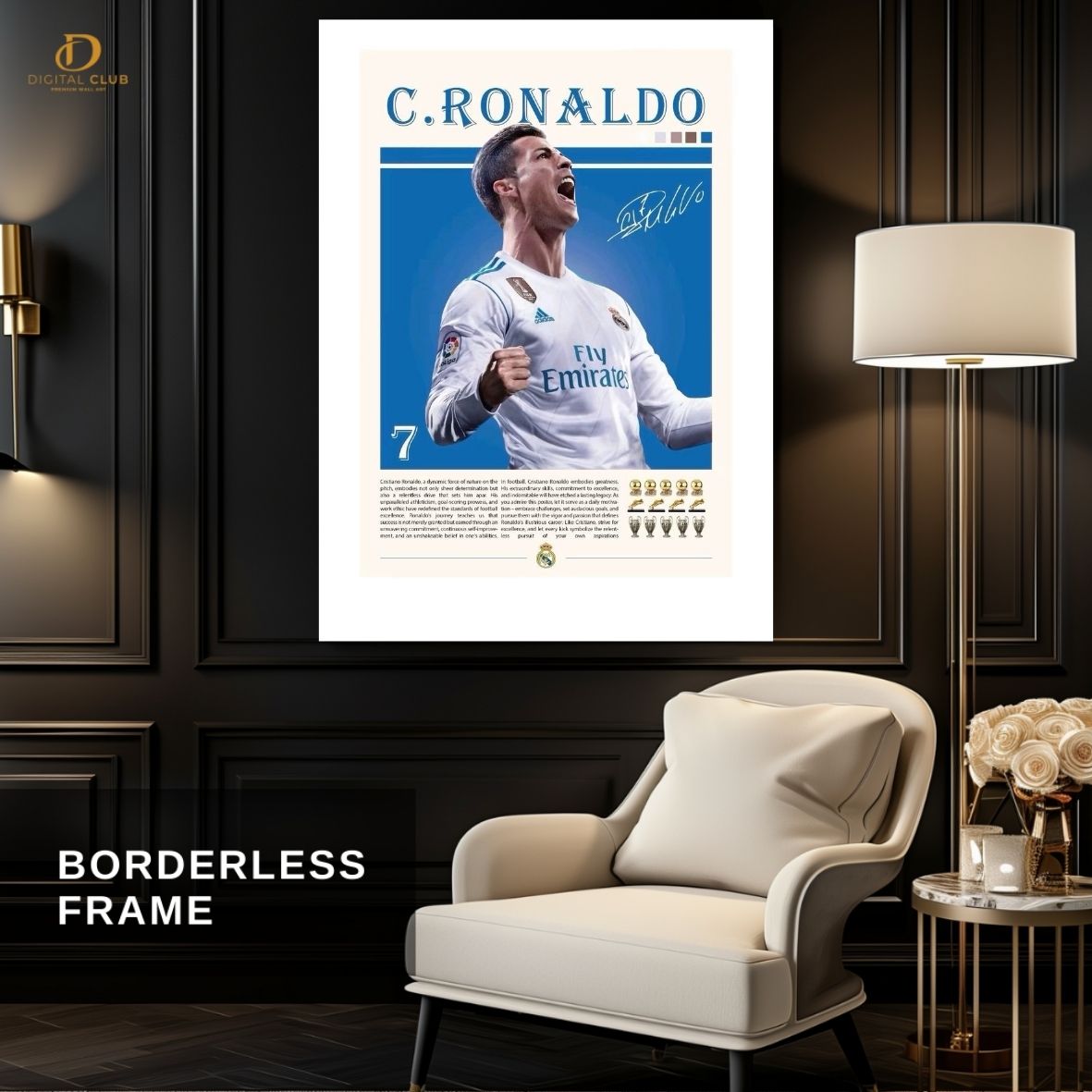 Ronaldo Signed Artwork 2- Football -Premium Wall Art