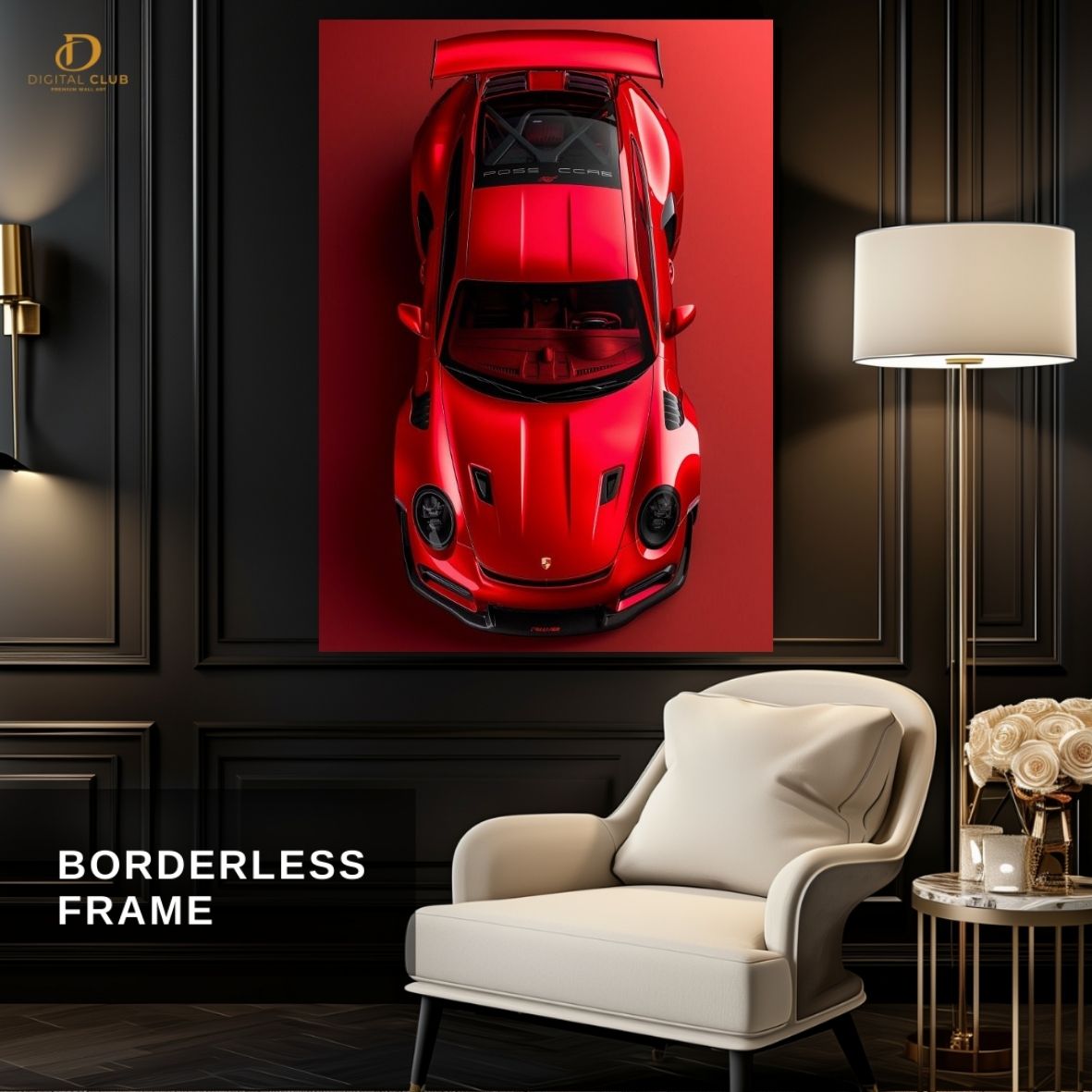 Red Porsche - Cars - Premium Wall Art