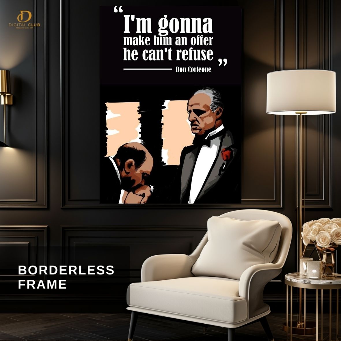 God Father Quote-Movie- Premium Wall Art - Art Digital Club