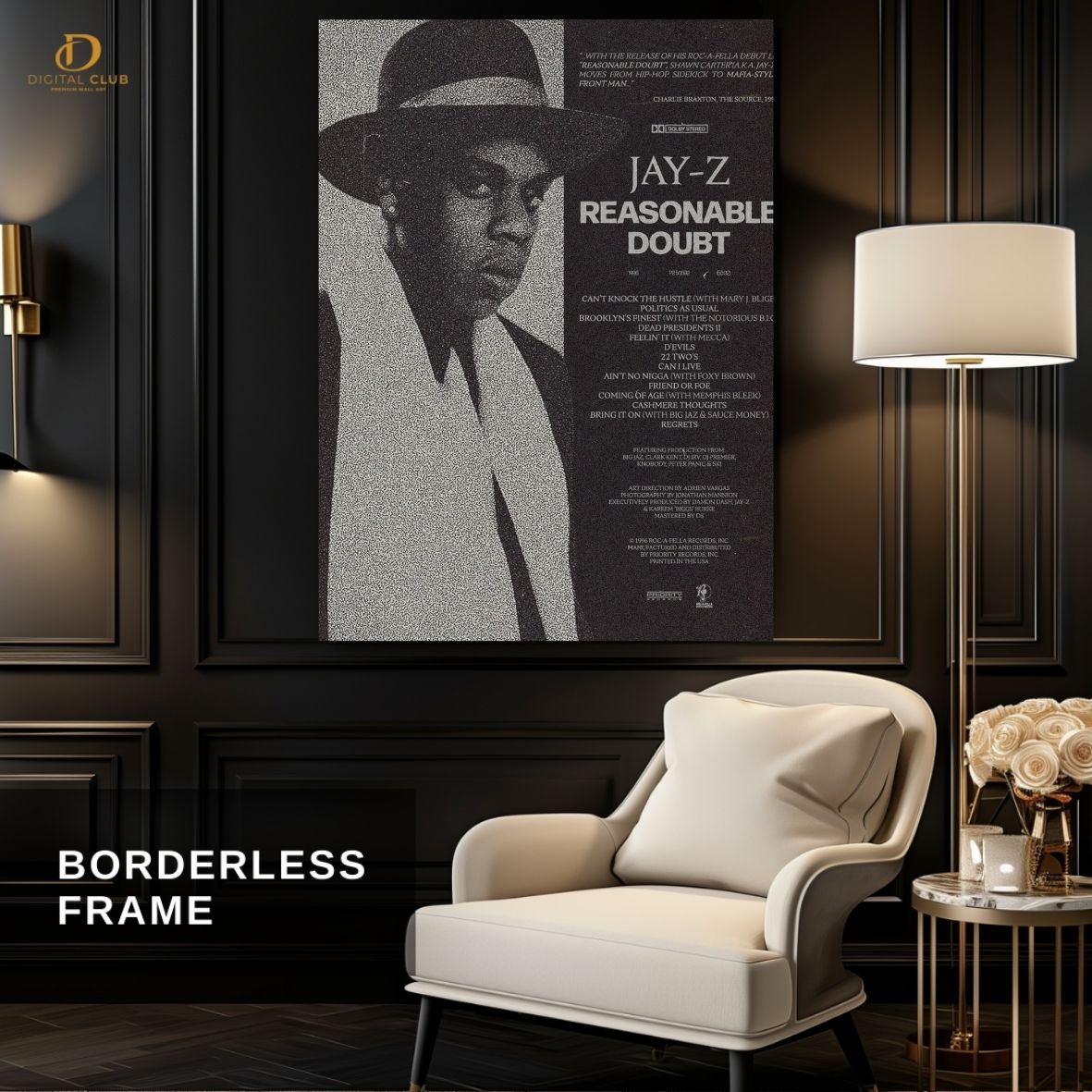 Jay z 3 - Music Artist - Premium Wall Art