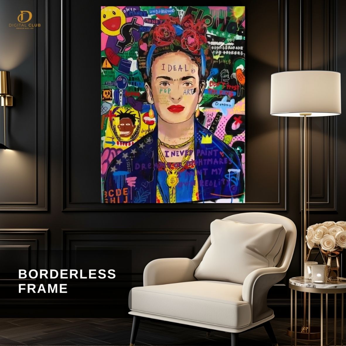 Blue Girl - Pop Art - Premium Wall Art