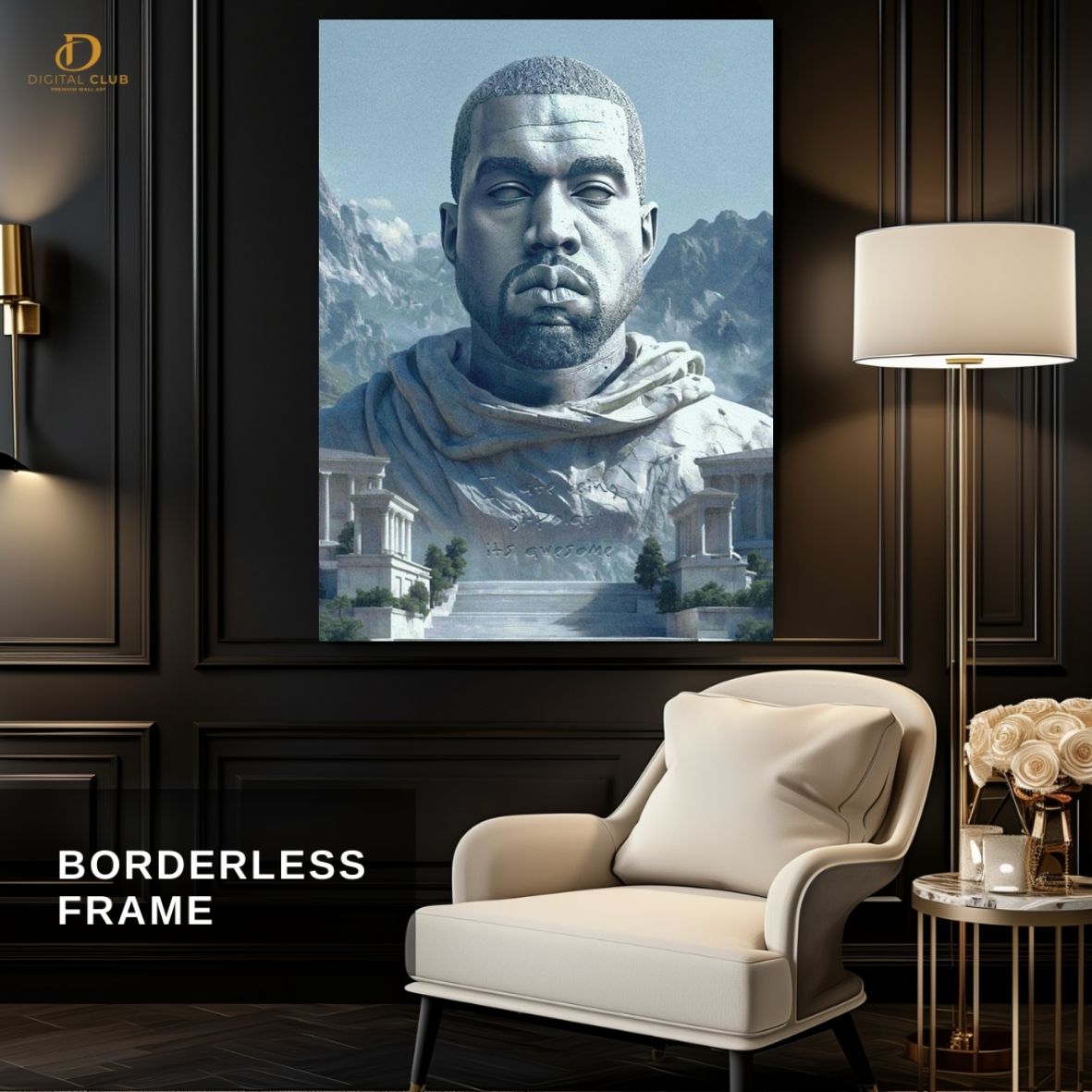 Kanye West Statue Art - Music Artist- Premium Wall Art