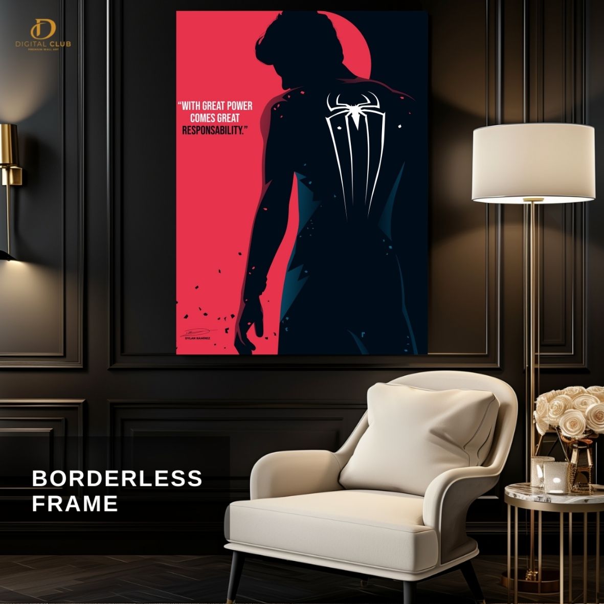 Spiderman Quote - Movie- Premium Wall Art