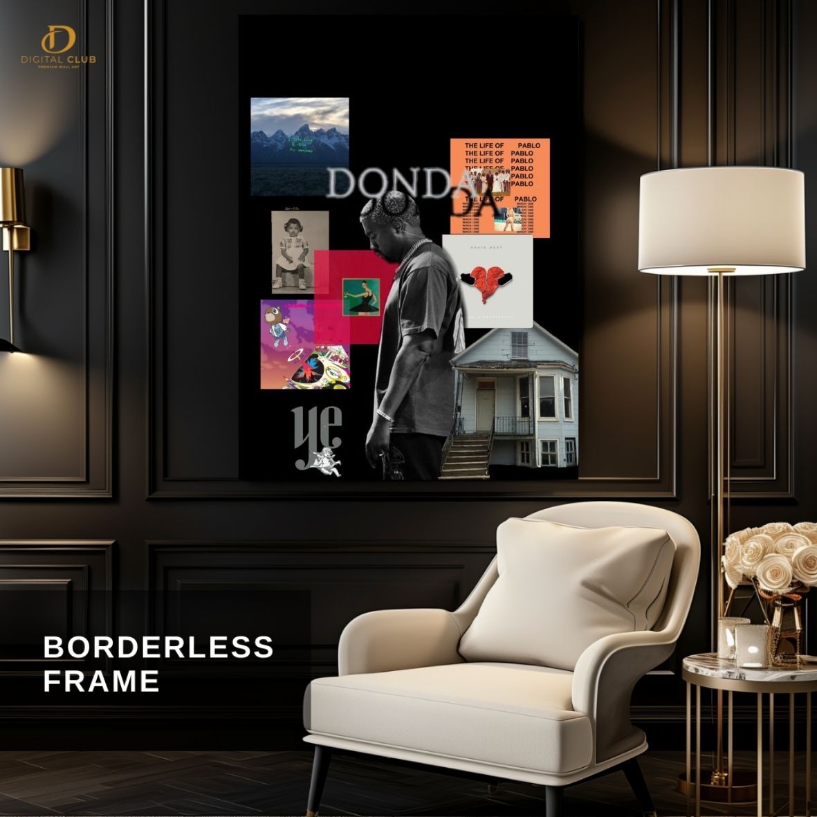 Kanye West " DONDA "- Music Artist- Premium Wall Art