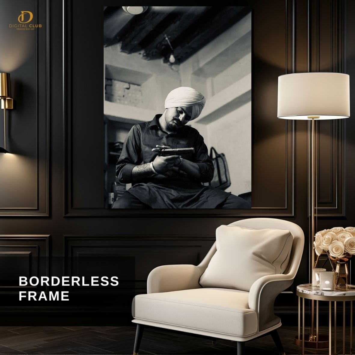 Sidhu Moosewala 4 - Music - Premium Wall Art